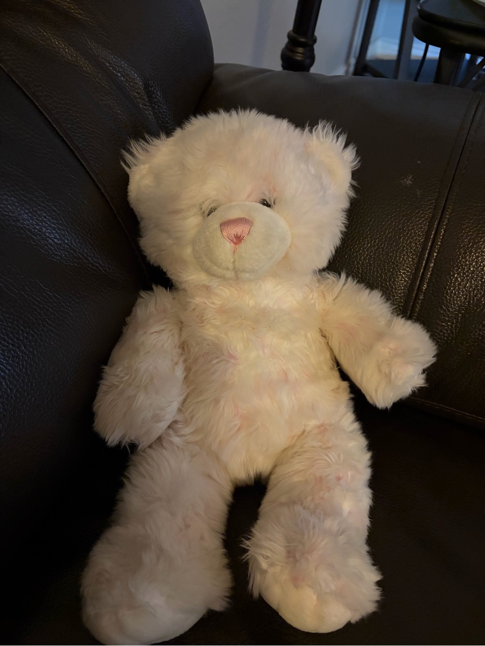 Build-A-Bear Cream Plush Teddy with Pink Nose